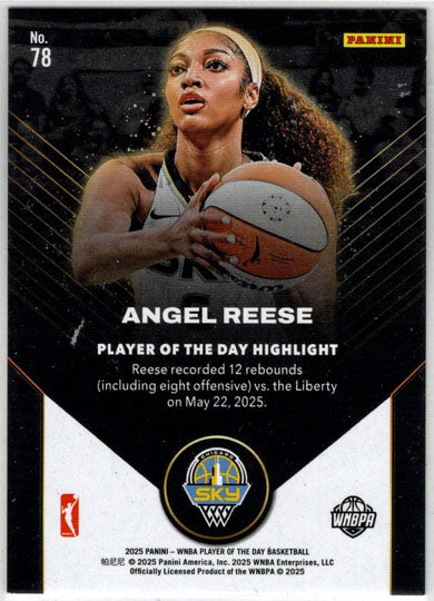 2025 Panini WNBA Player of the Day Blue Parallel Card 78 Angel Reese 11/50