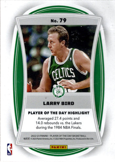 Panini Player of the Day 2022-23 Blue Foil Parallel Card 79 Larry Bird 17/50