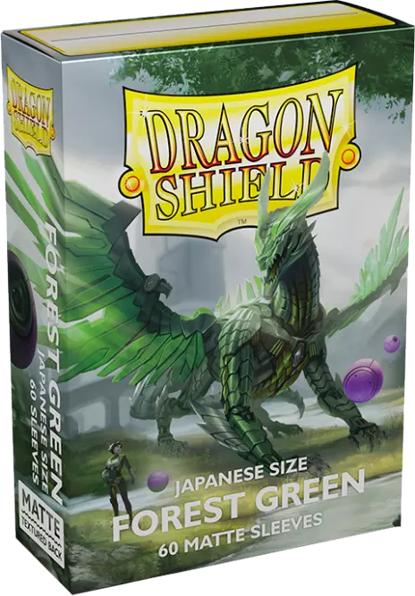 Dragon Shield Japanese Sized Matte Sleeves - Forest Green 60ct