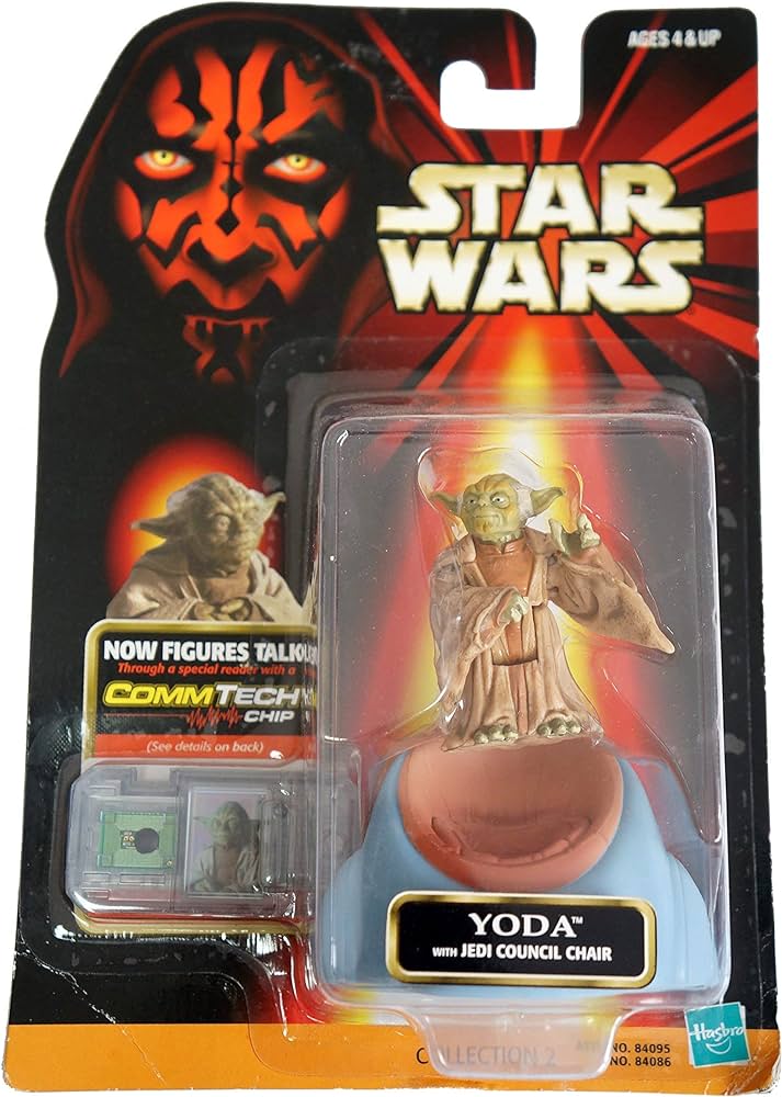 Star Wars Yoda with Jedi Council Chair Action Figure with Commtech Chip