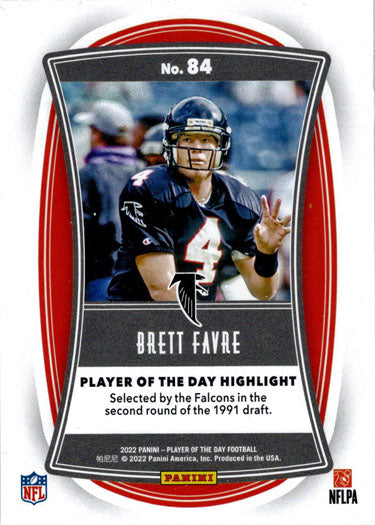 Panini Player Of The Day Football 2022 Blue Foil Parallel Card 84 Bret