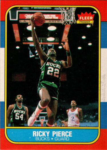1986-87 Fleer Basketball #87 Ricky Pierce Base Rookie Card