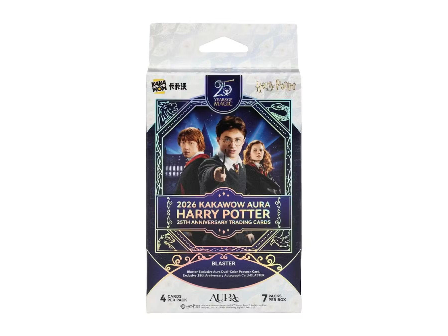 harry potter card sleeves 2026 Kakawow 25th Anniversary Harry Potter Aura Blaster Box