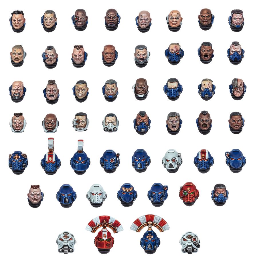 Warhammer 40k - Space Marine Heads