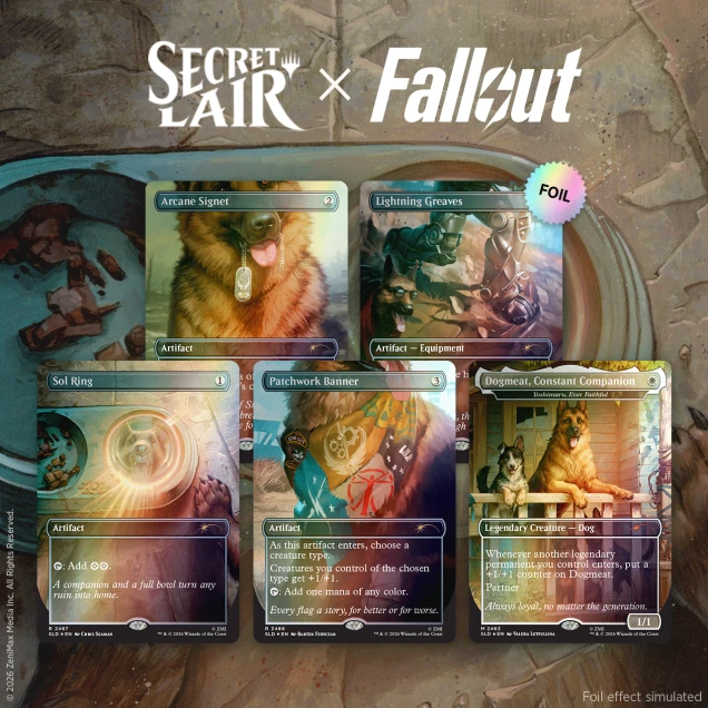 Magic MTG Secret Lair x Fallout: Greet the Dog Traditional Foil Edition