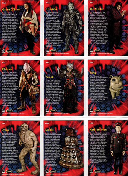 2022 Doctor Who Series 11 & 12 Allies & Adversaries Complete US Insert Card Set