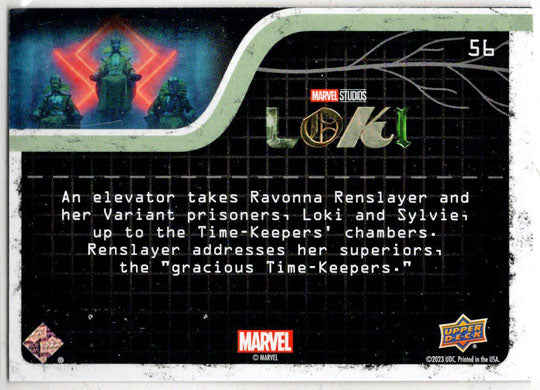 2023 Upper Deck Marvel Loki Miss Minutes Parallel Base Card 56 Gracious... /99