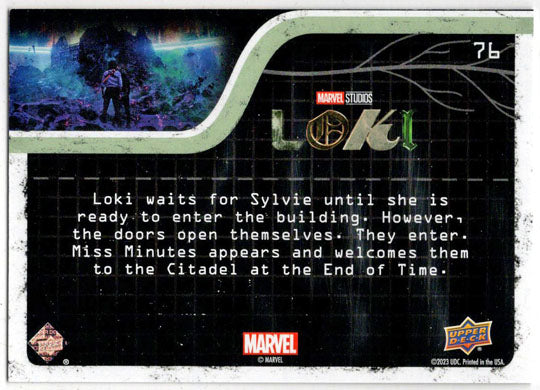 2023 Upper Deck Marvel Loki Yellow Parallel Base Card 76 The Citadel At... /225