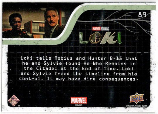 2023 Upper Deck Marvel Loki Yellow Parallel Base Card 89 We Freed The... /225