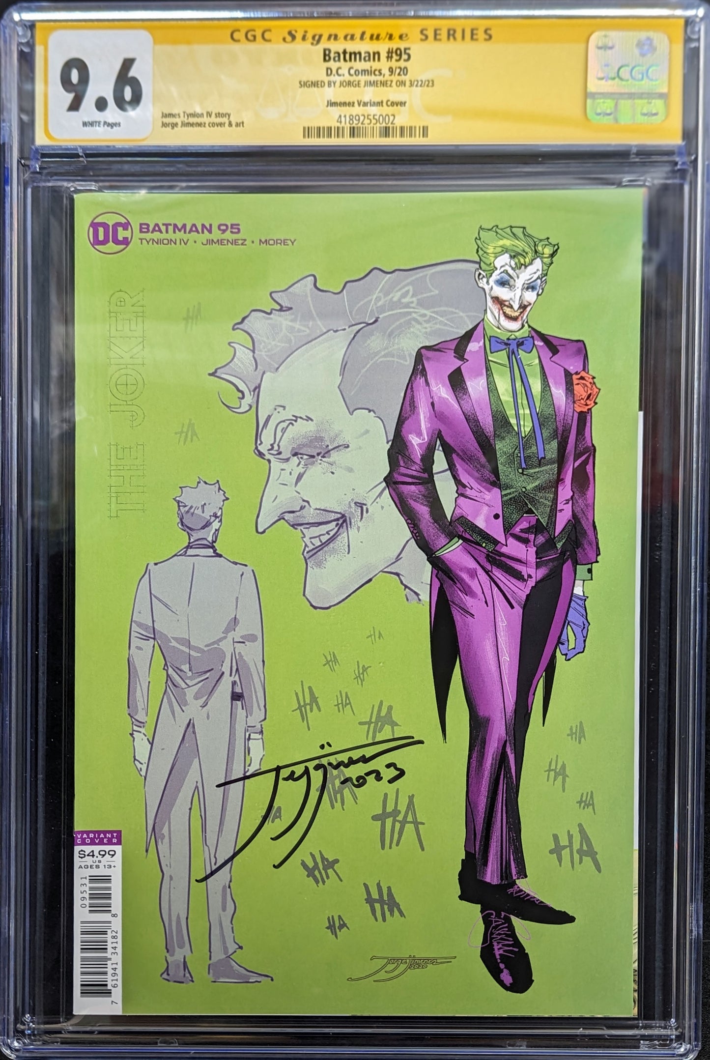 Batman #95 1:25 Variant CGC 9.6 Signed by Jorge Jimenez