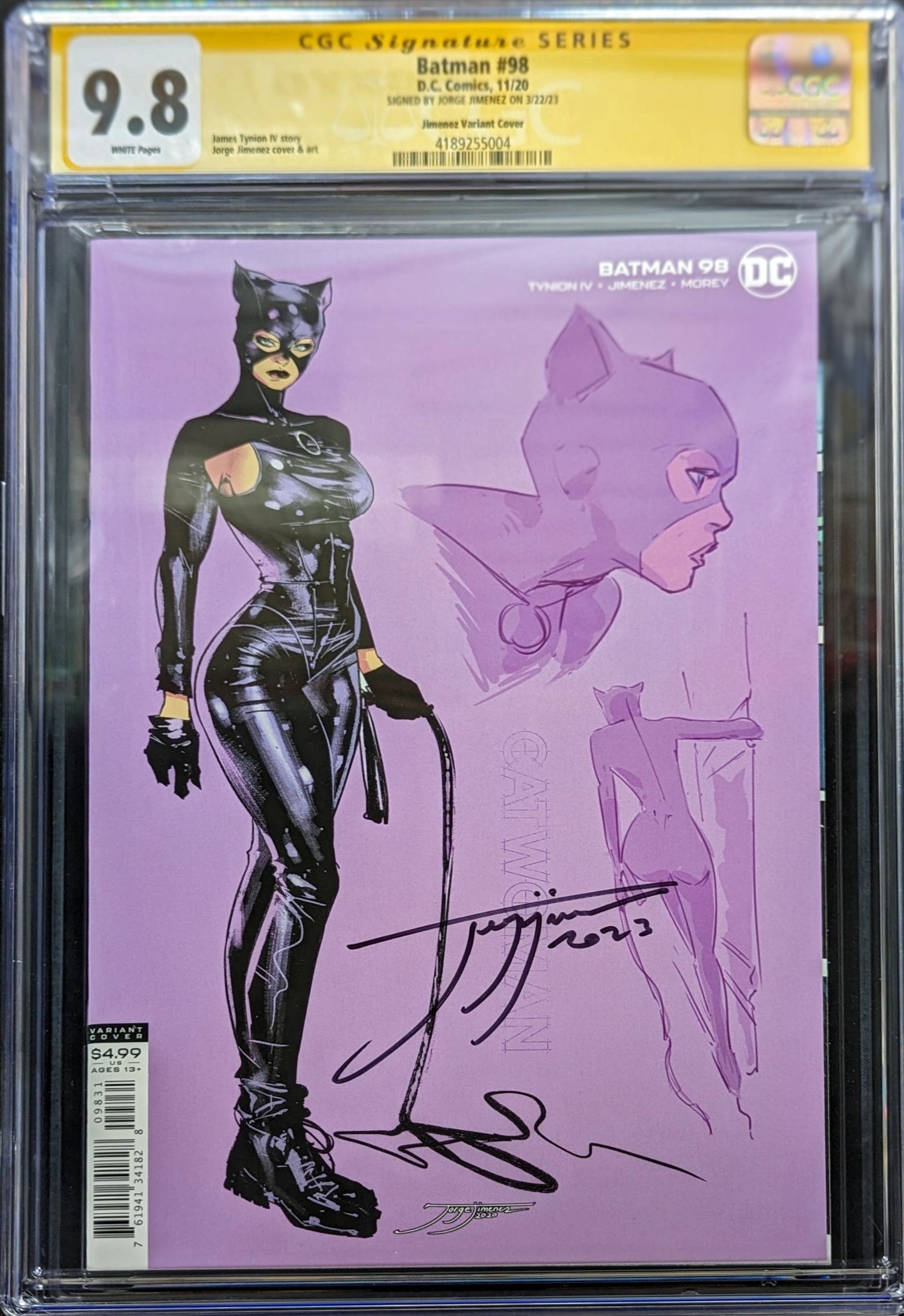 BATMAN #98 1:25 Variant CGC 9.8 Signed By Jorge Jimenez
