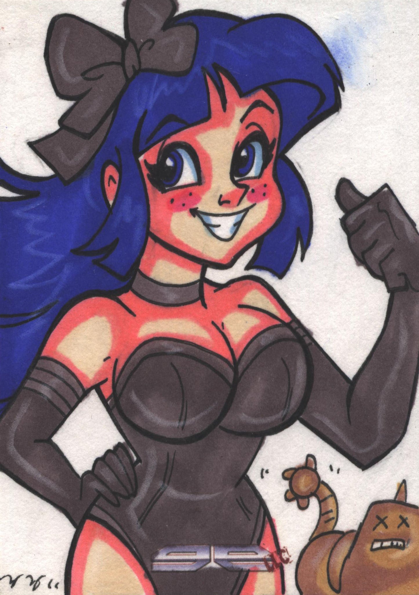 2011 5finity Galaxgals Eradication Mary Bellamy Sketch Card Ver. 2