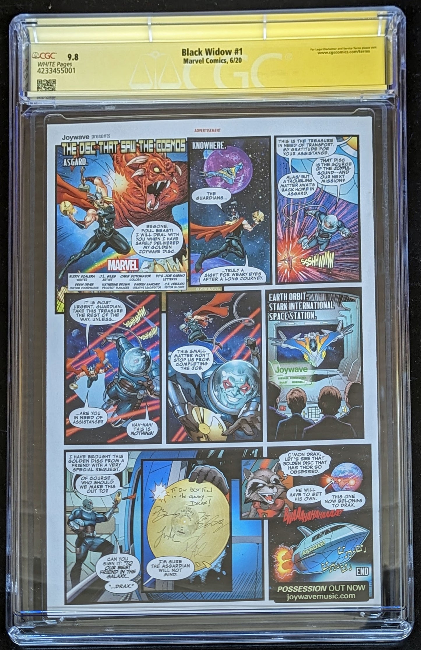 Black Widow #1 (2020) Graded CGC 9.8 Signed By Adam Hughes