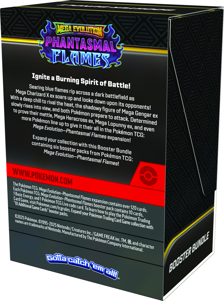 Pokemon Mega Evolution ME02: Phantasmal Flames Booster Bundle
