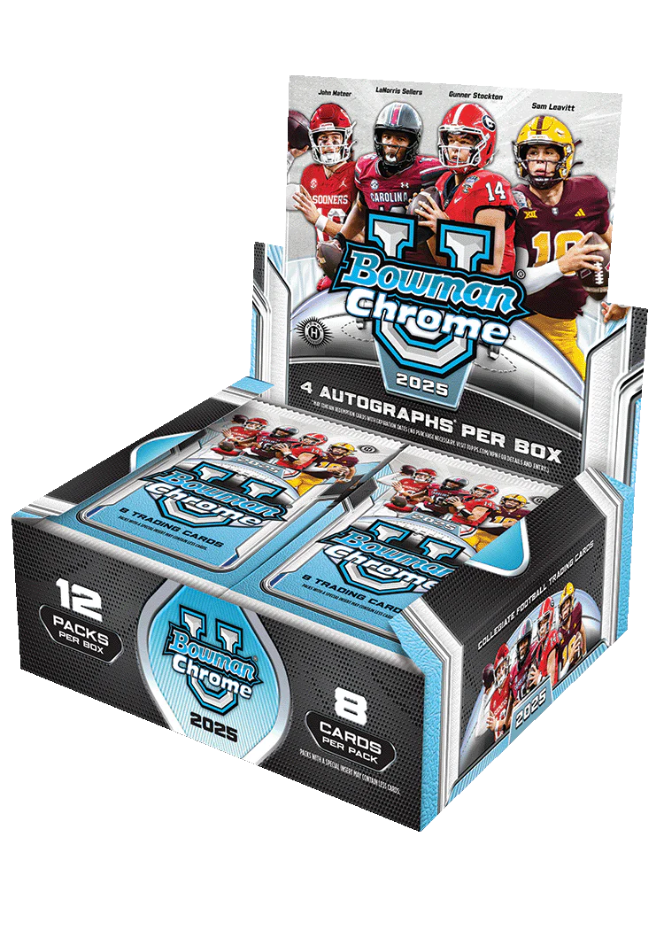 2025 Topps Bowman Chrome University Football HTA Jumbo Box