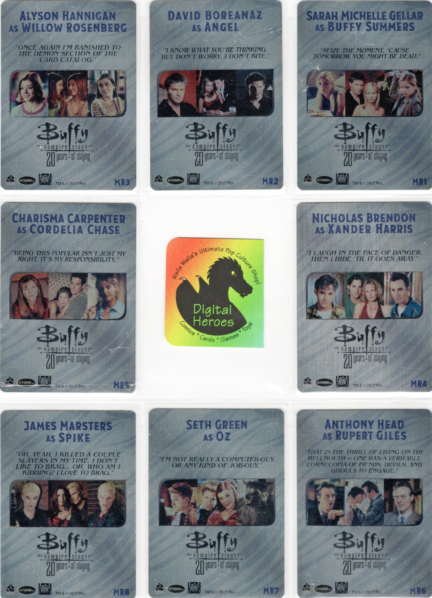 Buffy Ultimate Collectors Series 3 Metal Retrospectives Complete Insert Set MR1-MR8