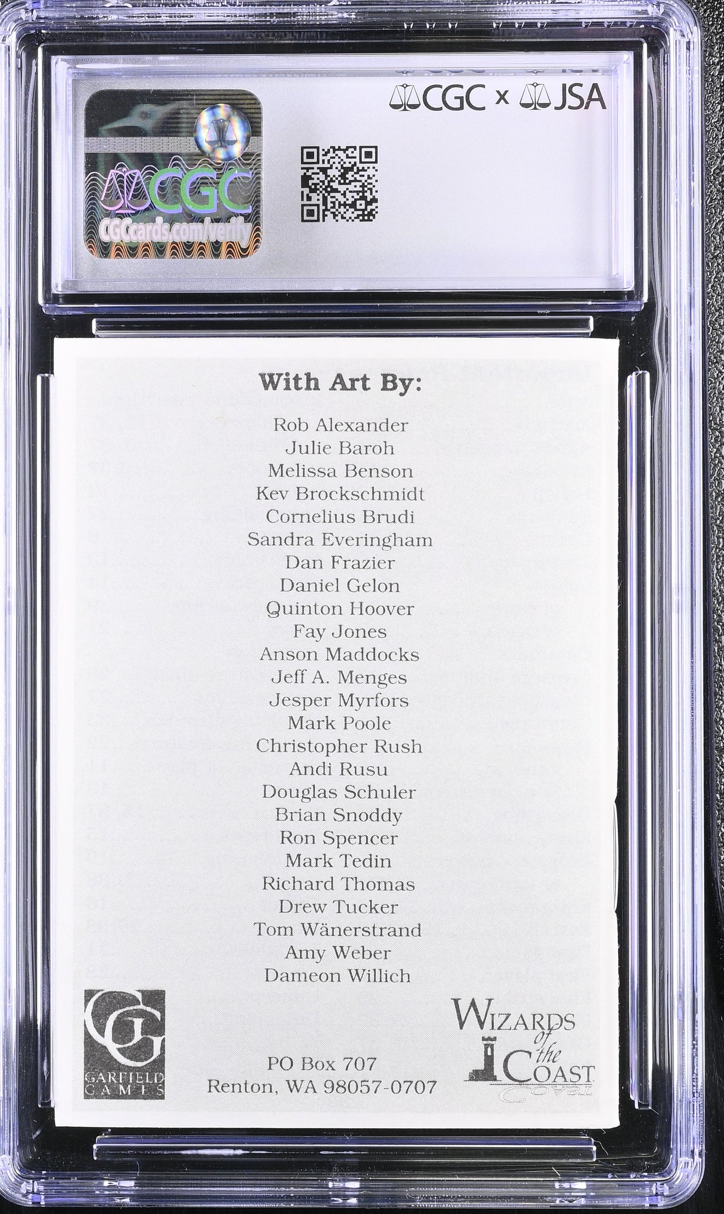 Magic MTG Beta Unlimited Instruction Booklet CGC 9 Mint JSA Richard Garfield Autograph