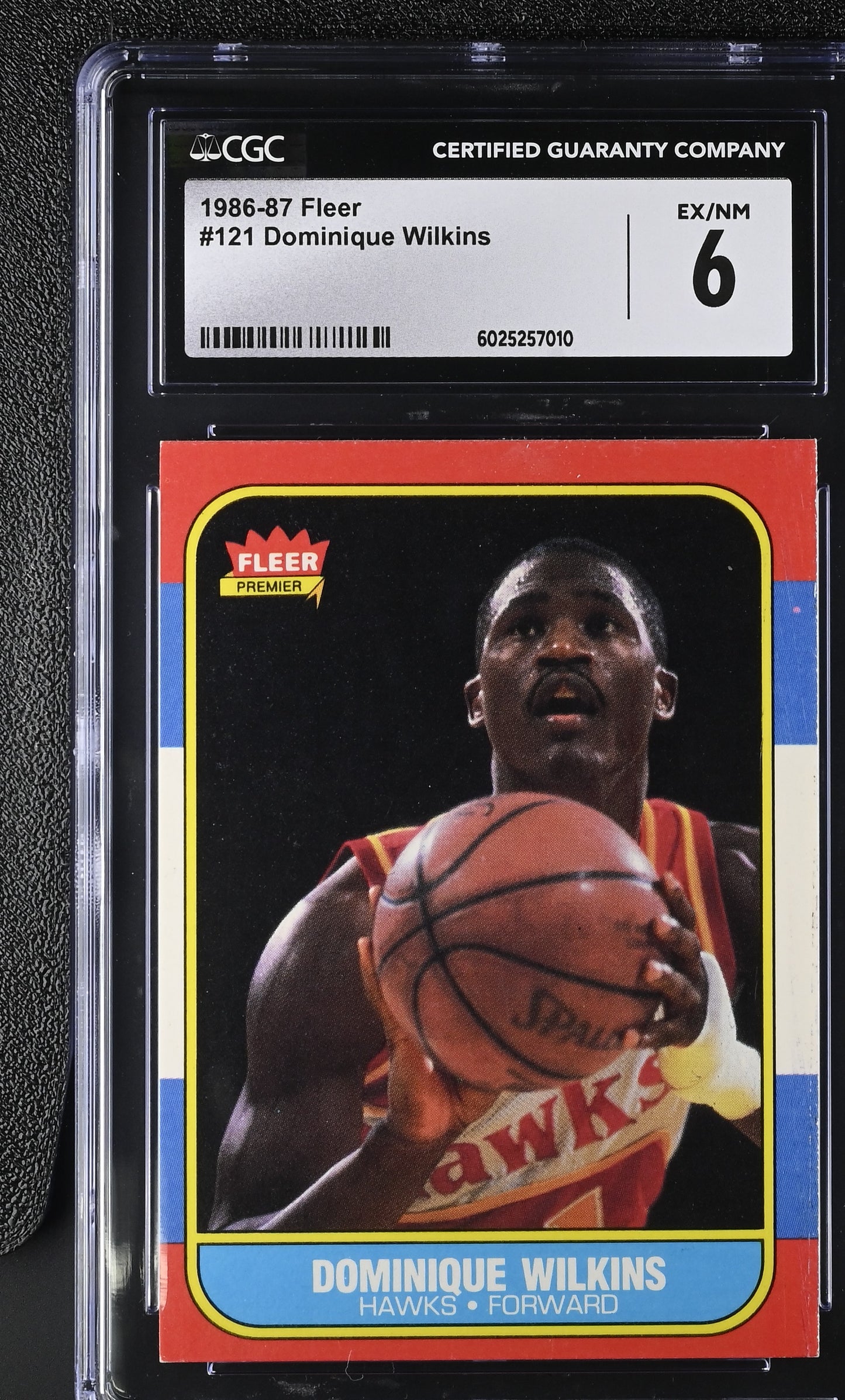 1986-87 Fleer Basketball #121 Dominique Wilkins CGC 6 Ex/NM