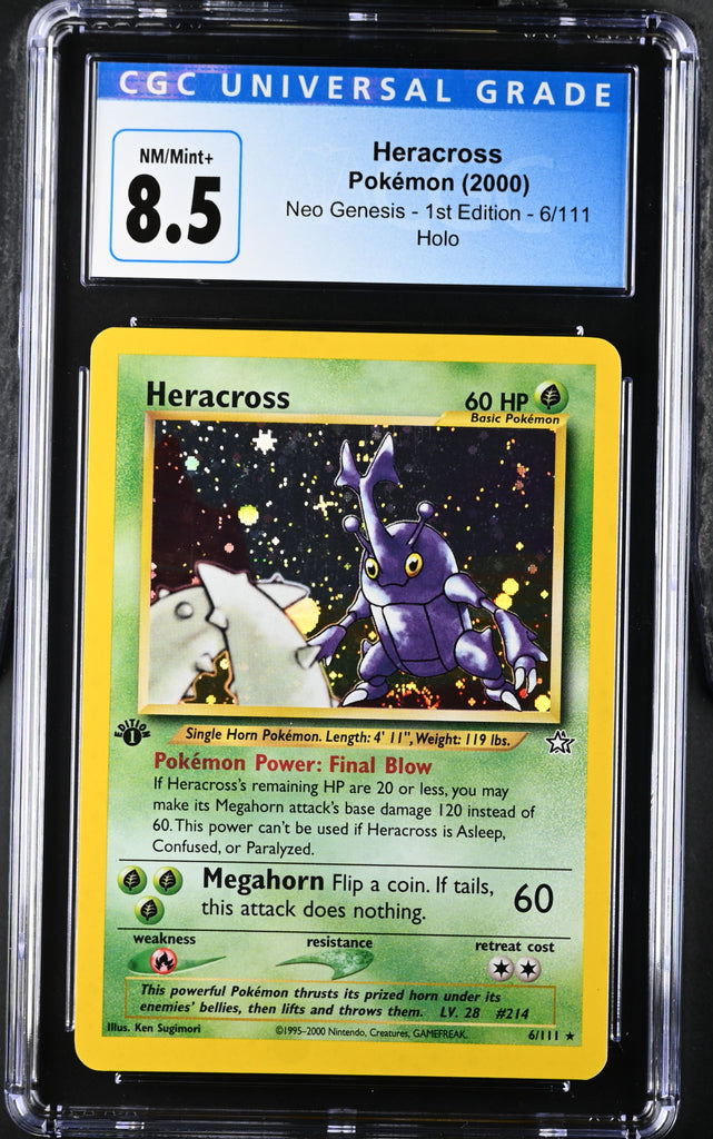 Pokemon hotsell Card Game: Heracross Neo Genesis 6/111 1st Edition PSA Grade 9