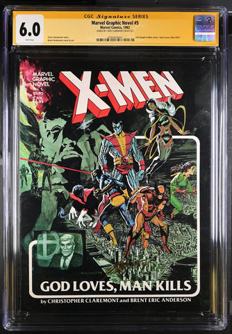 Marvel Graphic Novel #5 X-Men (1982) CGC 6.0 Signed by Chris Claremont 1st Print