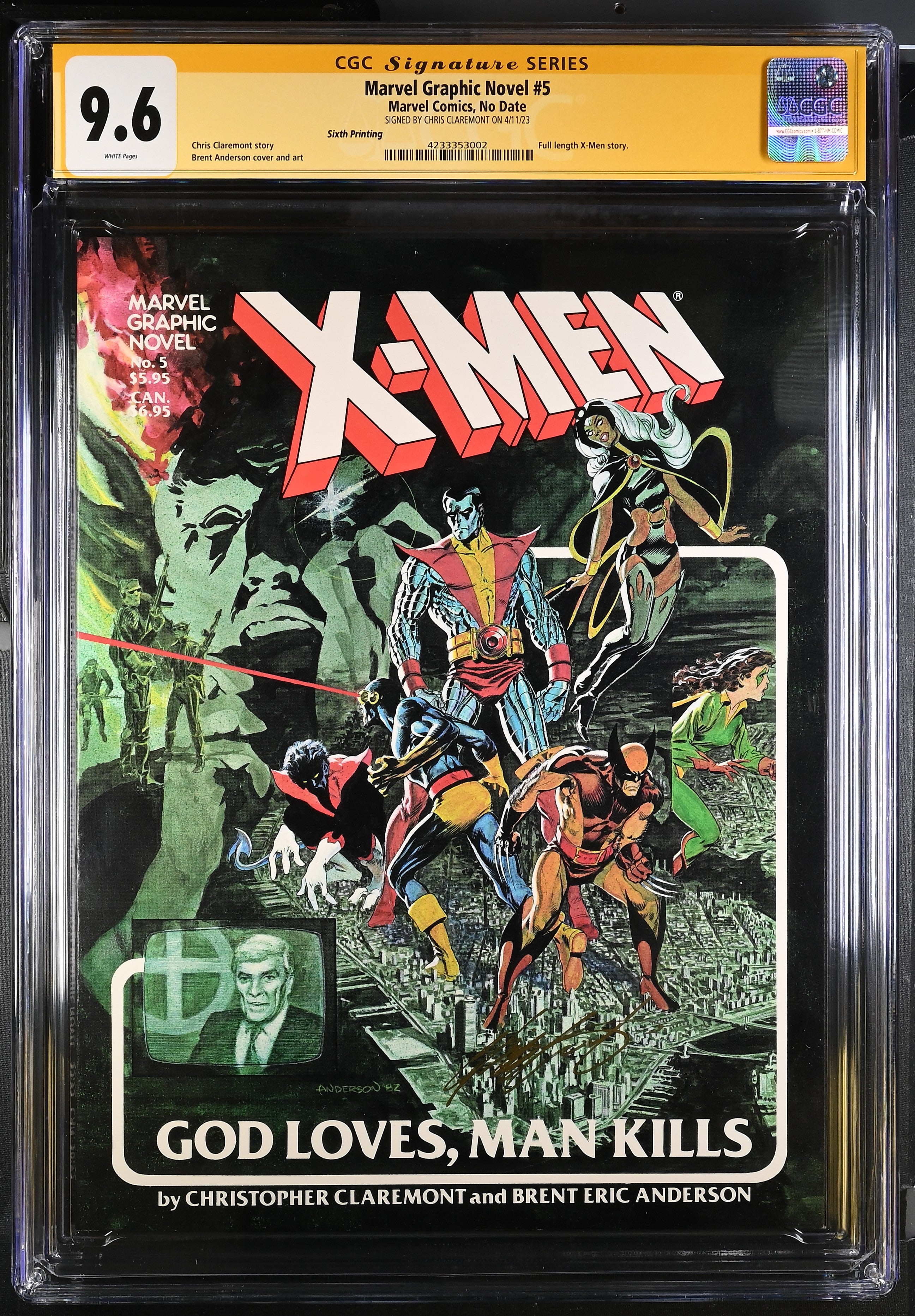 Marvel Graphic Novel #5 X-Men CGC 9.6 Signed by Chris Claremont 6th Printing