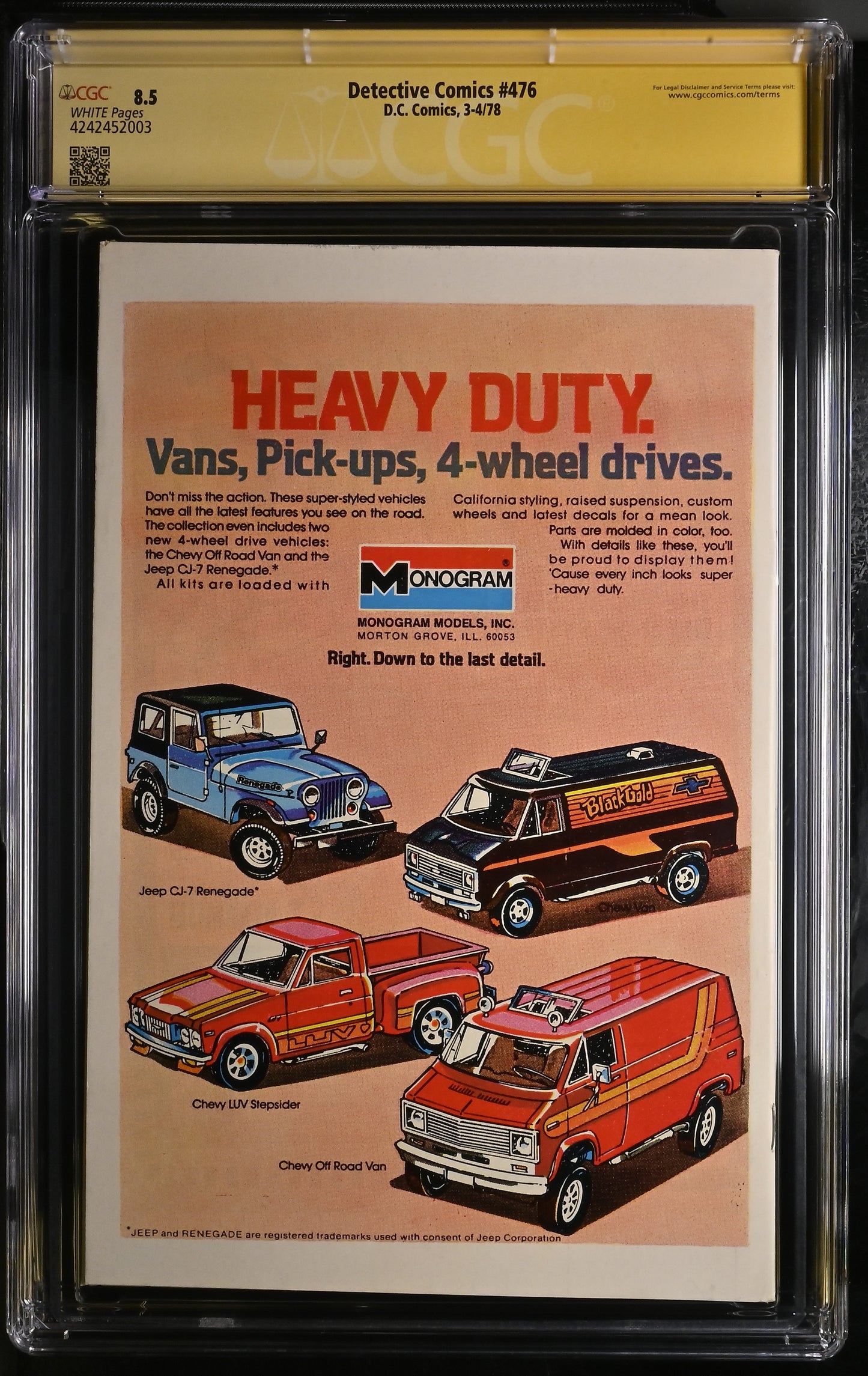 Detective Comics #476 (1978) CGC 8.5 Signed by Steve Englehart