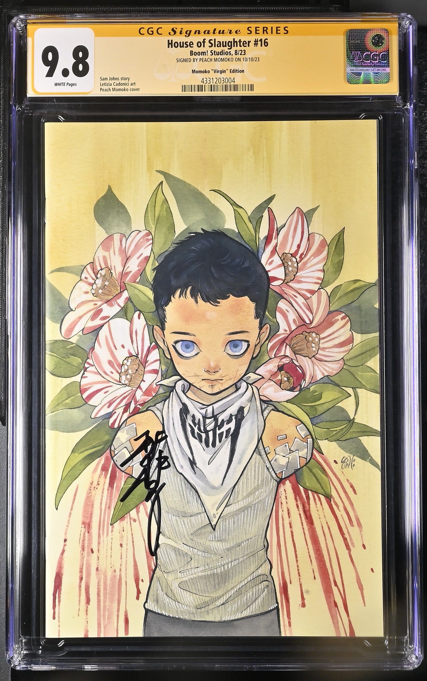 House Of Slaughter #16 Virgin Variant Graded CGC 9.8 Signed By Peach Momoko