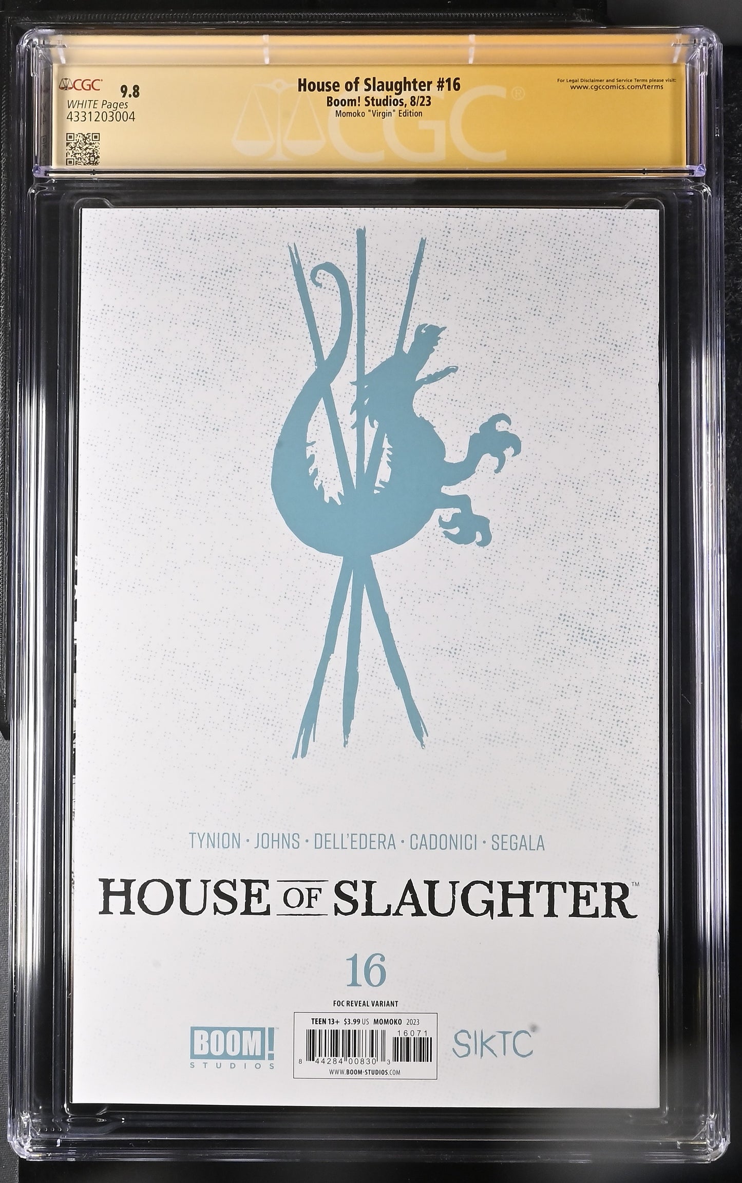 House Of Slaughter #16 Virgin Variant Graded CGC 9.8 Signed By Peach Momoko