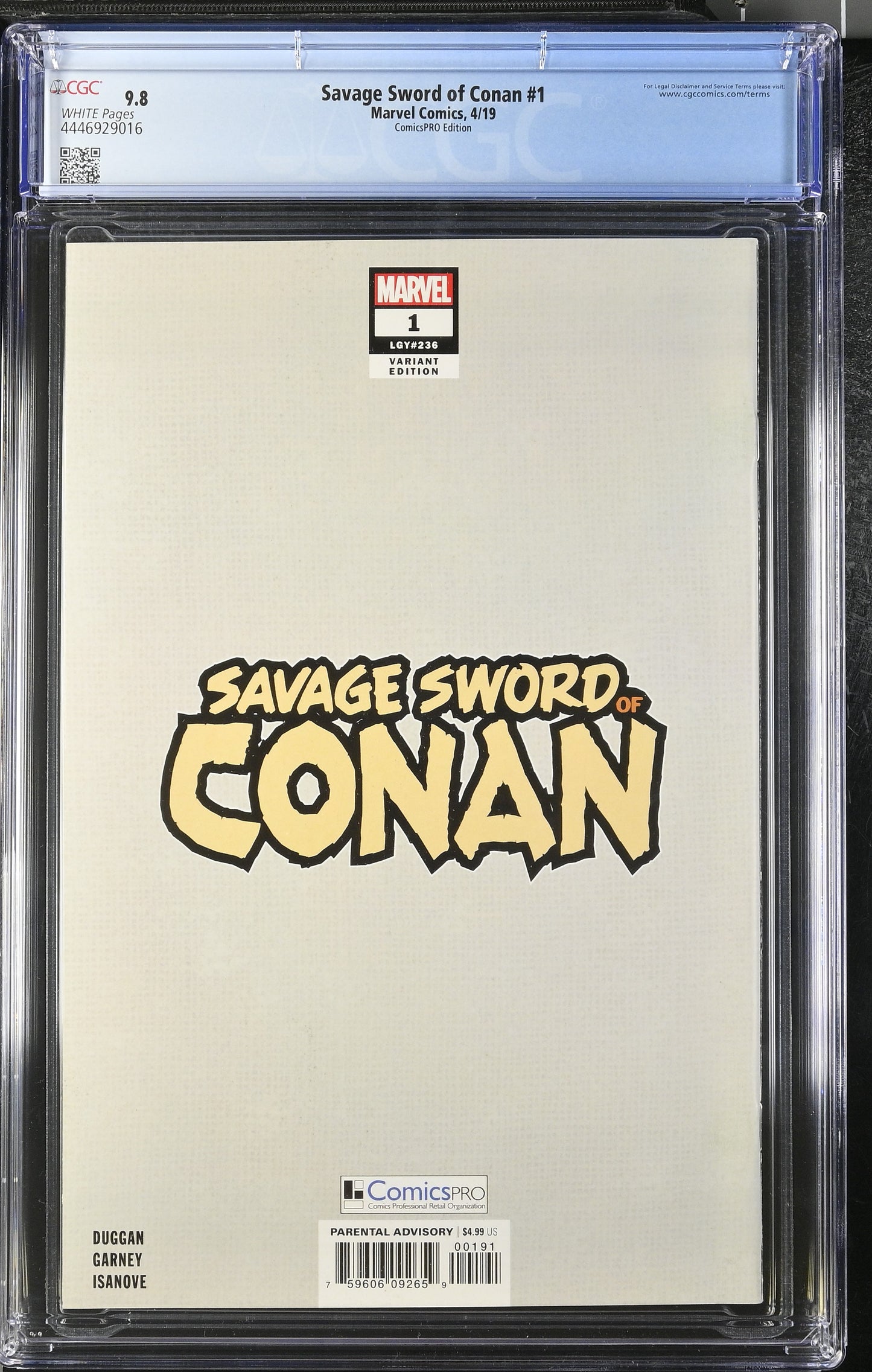 Savage Sword of Conan (2019) #1 CGC 9.8 ComicsPRO Edition