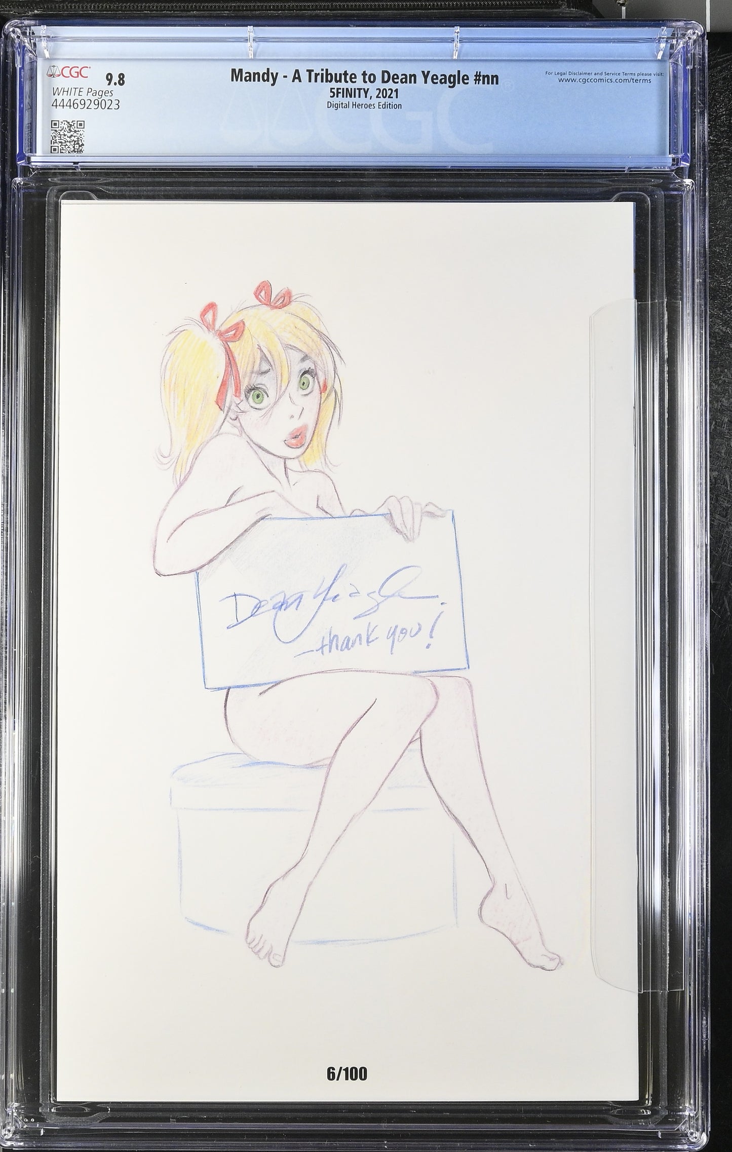 Mandy: Tribute to Dean Yeagle One Shot George Webber Cover CGC 9.8 #6/100