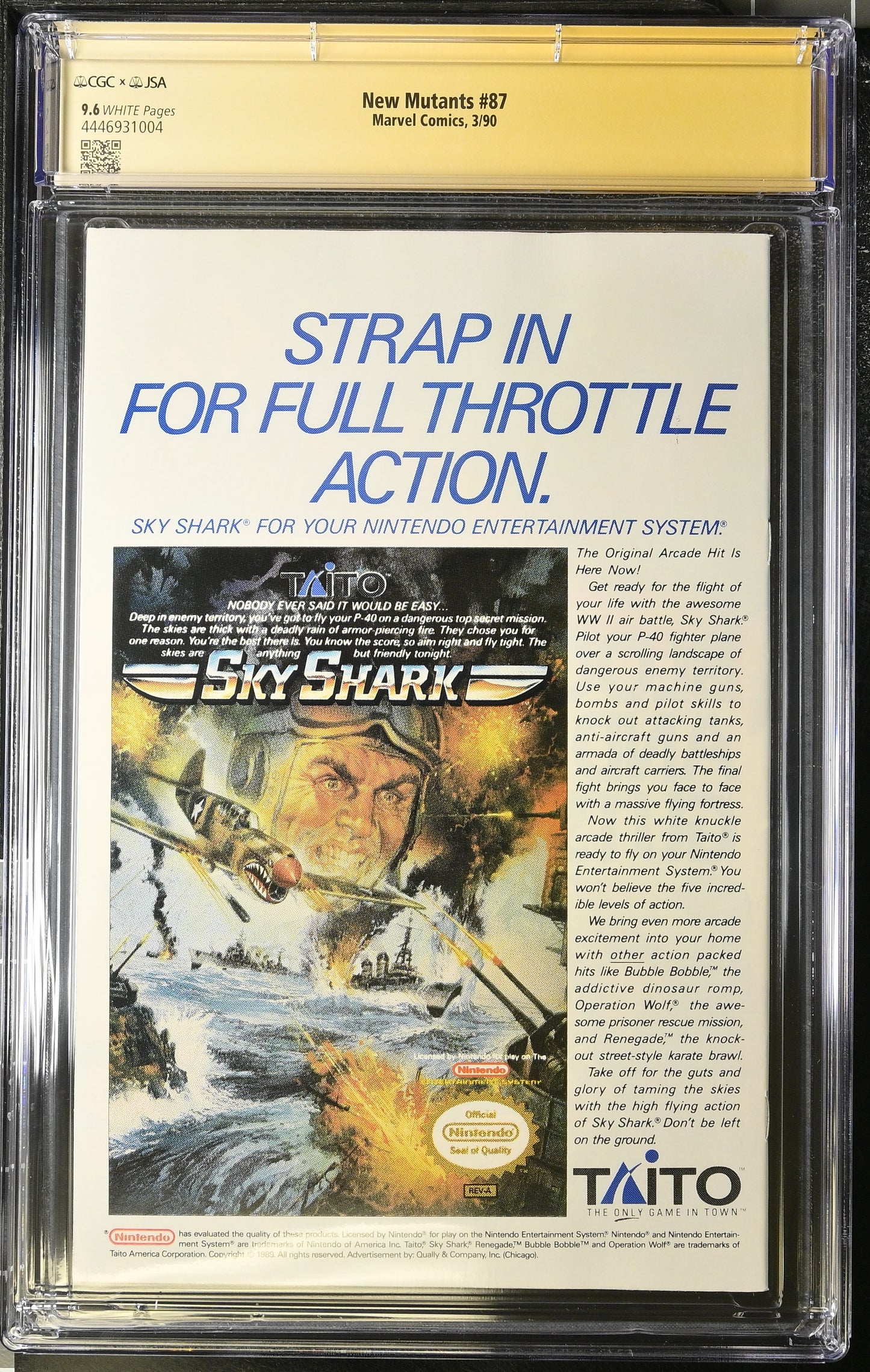 New Mutants #87 CGC 9.6 Signed by Rob Liefeld 1st Cable