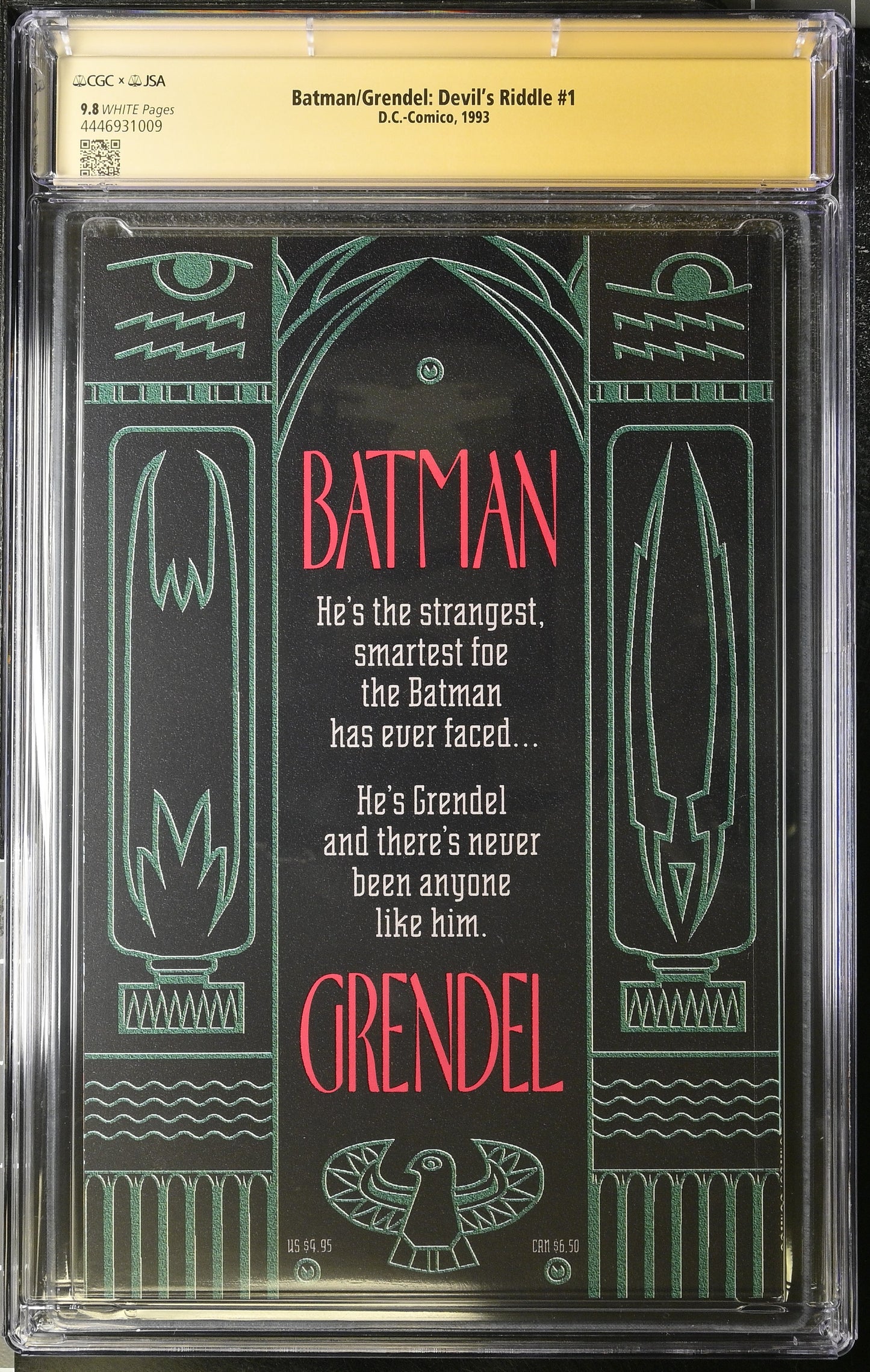 Batman Grendel Devil's Riddle #1 graded CGC 9.8 Signed by Matt Wagner
