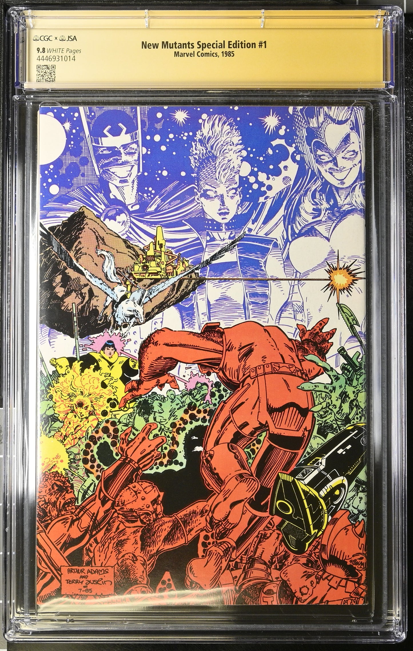 New Mutants Special Edition #1 (1985) graded CGC 9.8 Signed by Arthur Adams