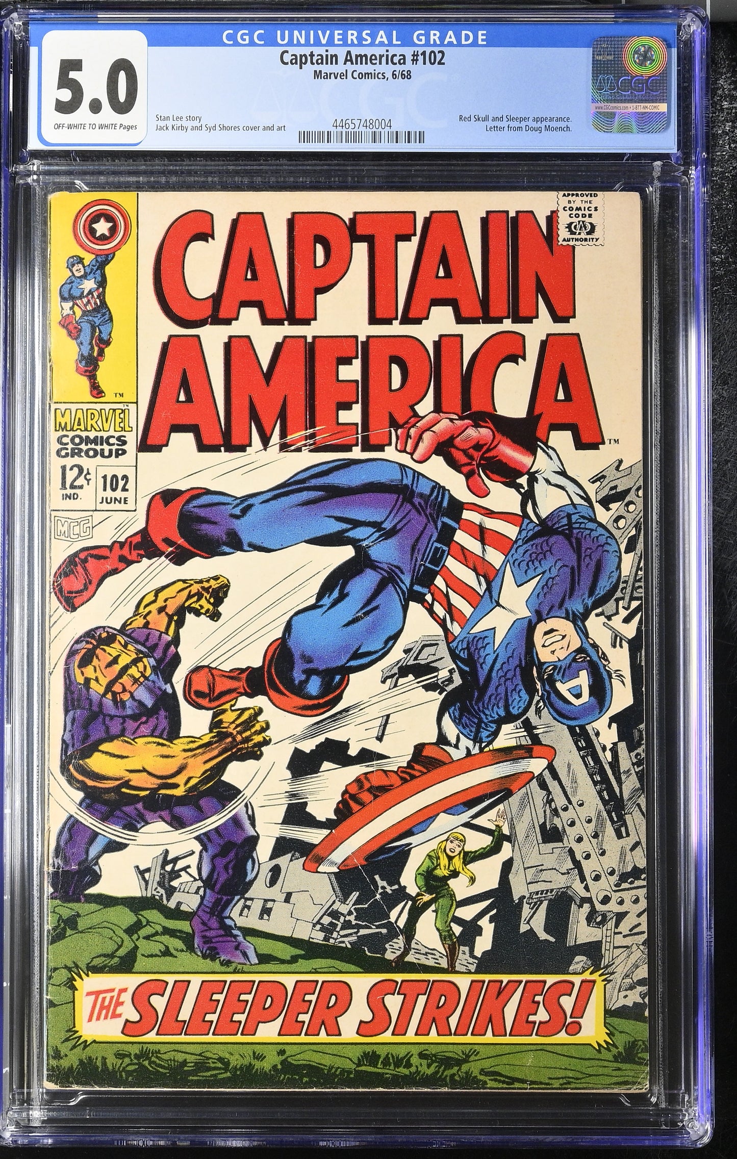 Captain America 102 (1968) Graded CGC 5.0