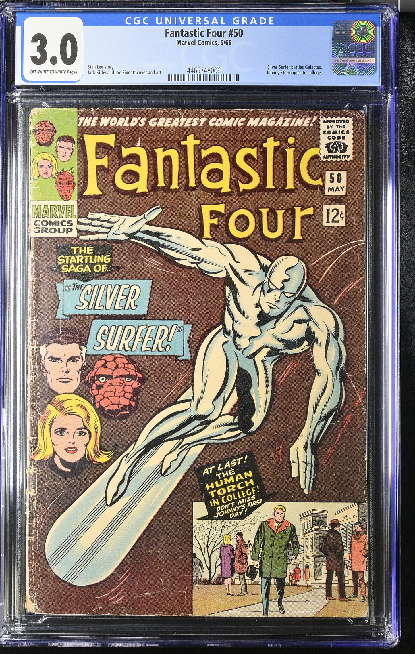 Fantastic Four 50 (1966) Graded CGC 3.0 Silver Surfer battles Galactus
