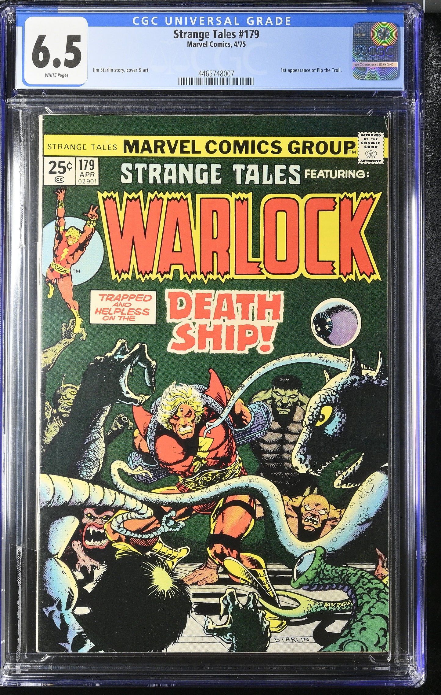 Strange Tales 179 (1975) Graded CGC 6.5 Warlock Pip the Troll