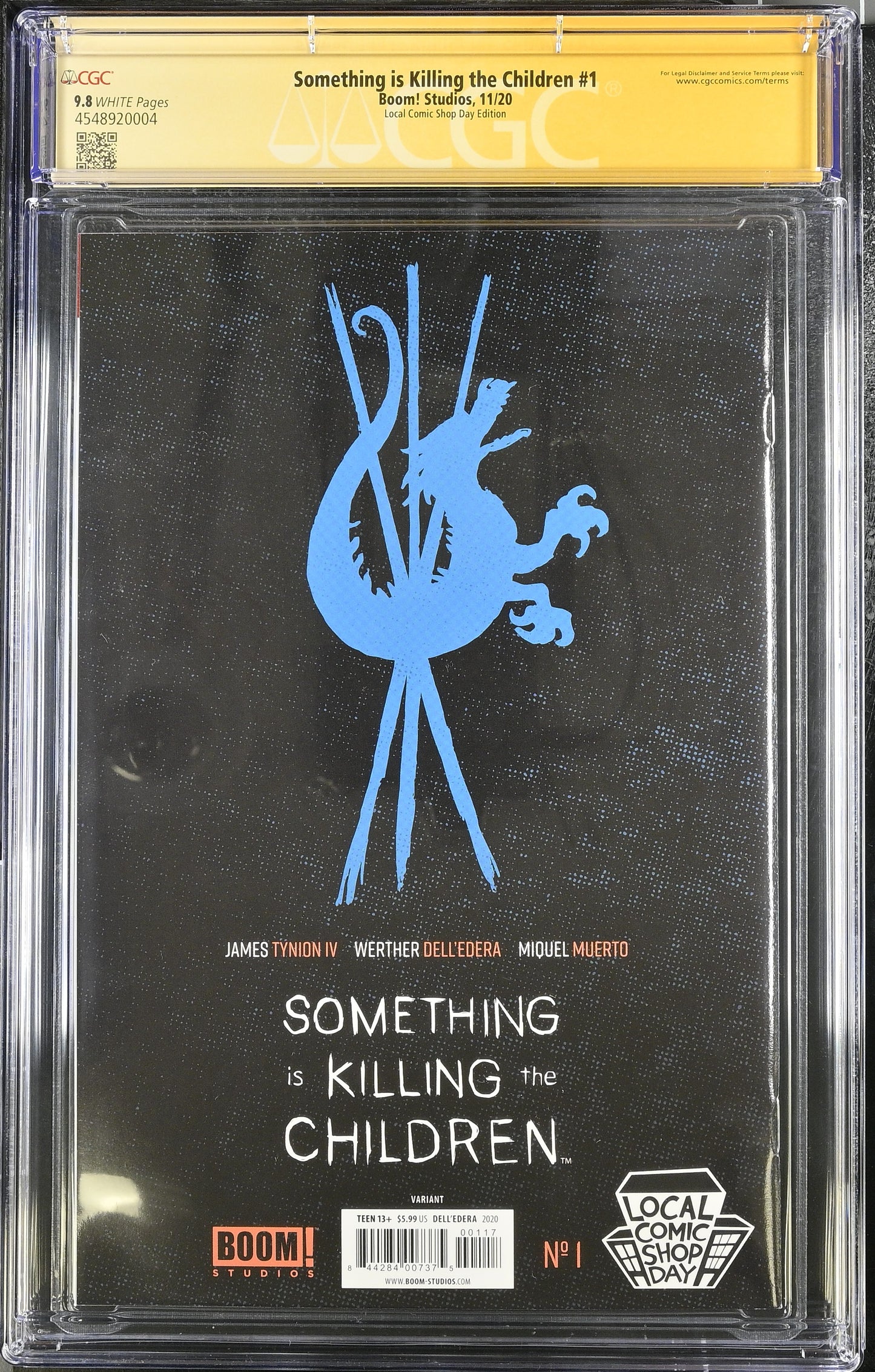 SOMETHING IS KILLING CHILDREN #1 LCSD 2020 FOIL CGC 9.8 Signed Dell'Edera Tynion 4