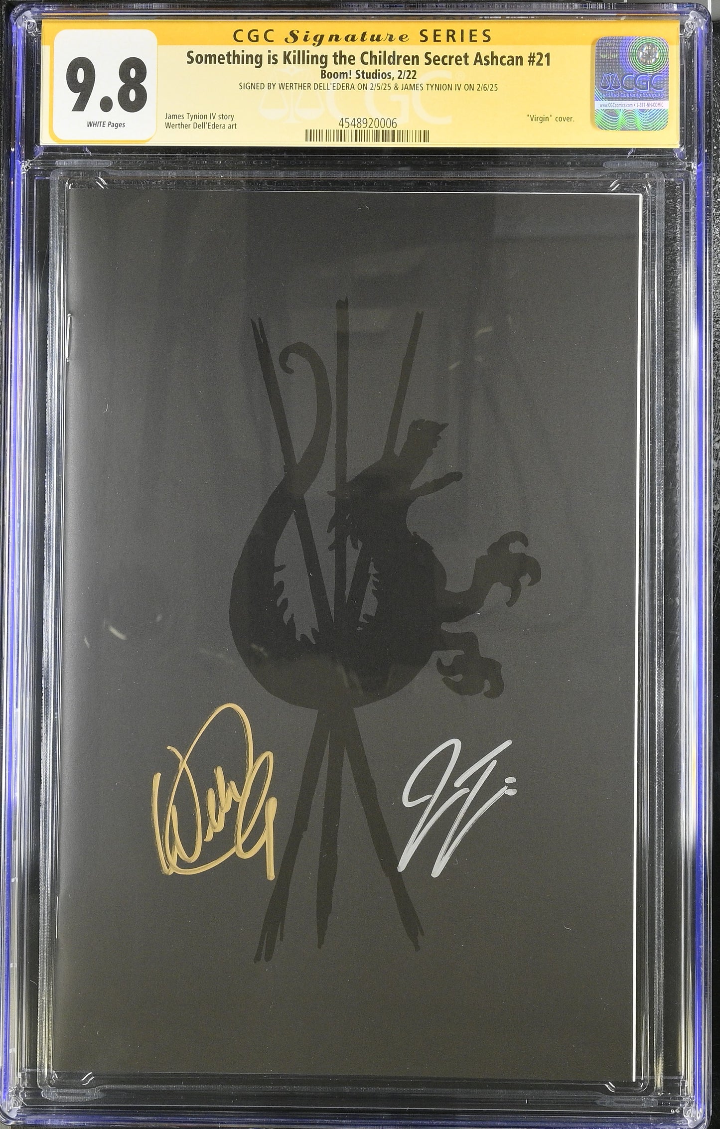 SOMETHING IS KILLING CHILDREN #21 Secret Ashcan CGC 9.8 Signed Dell'Edera Tynion - 06