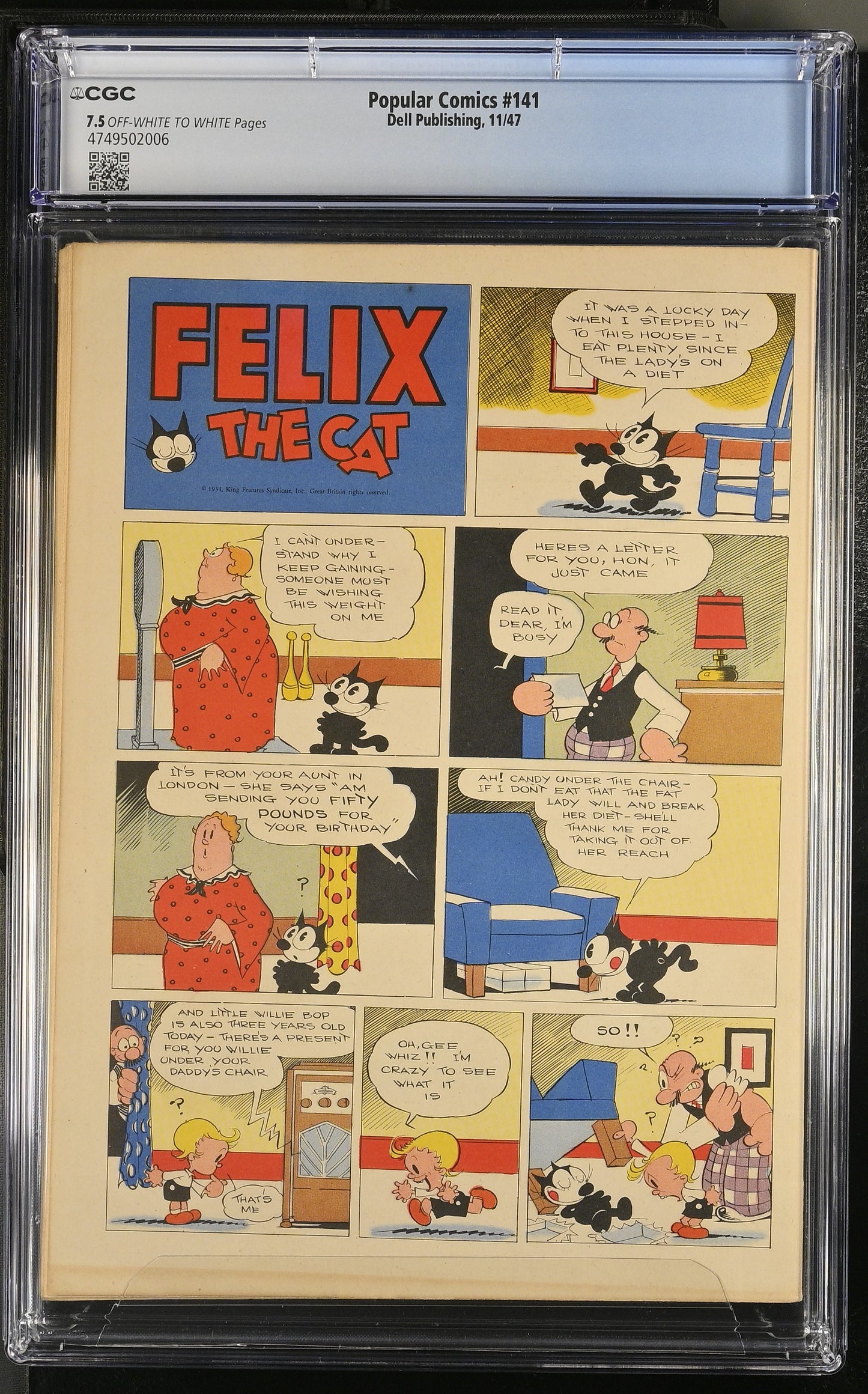 Popular Comics #141 (1947) Graded CGC 7.5 VF-