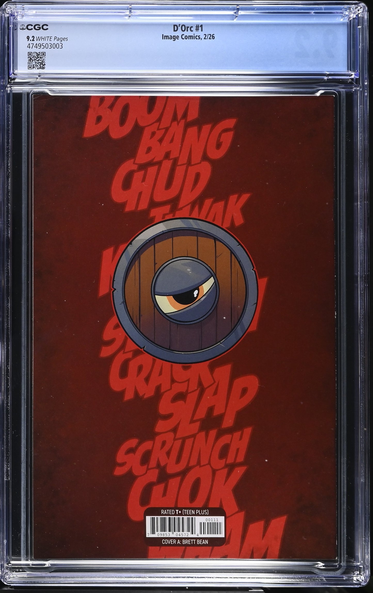 Dorc #1 Cover A Brett Bean (1st Print) Graded CGC 9.2 NM-