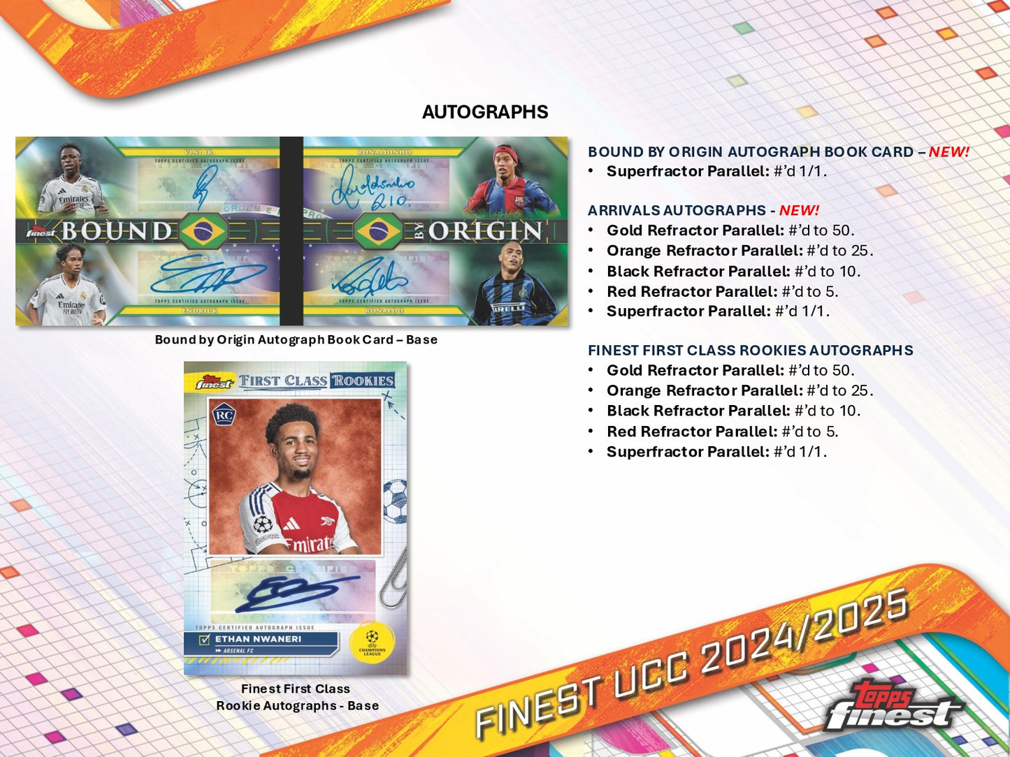 2024-25 Topps Finest UEFA Club Competitions Soccer Hobby Box