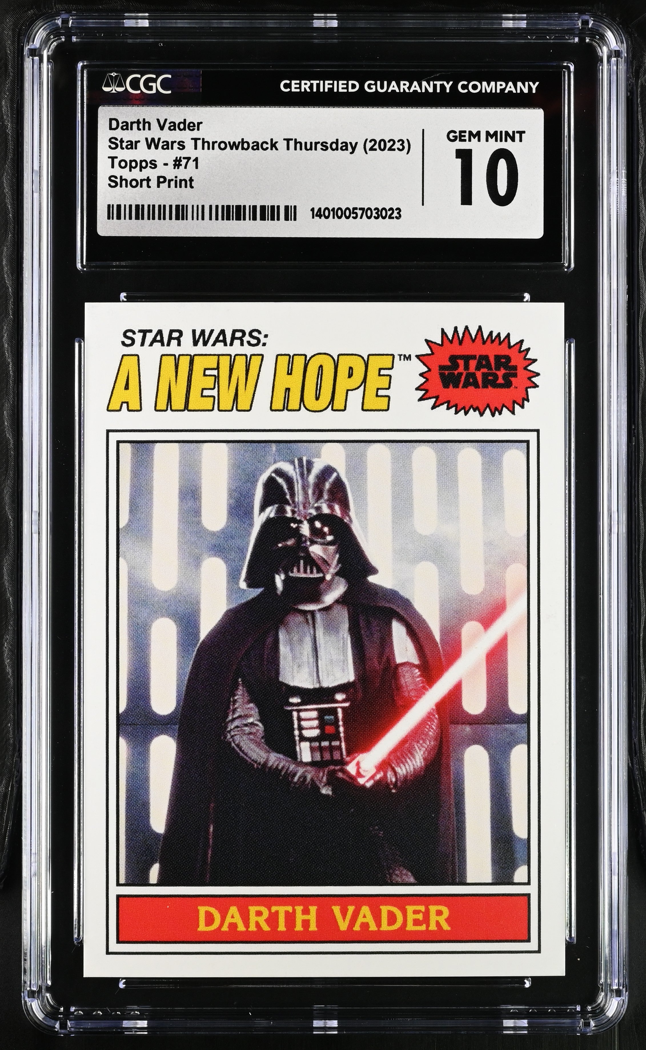 Star Wars Throwback Thursday 2023 Card #71 Darth Vader SP Graded CGC 10 Gem Mint