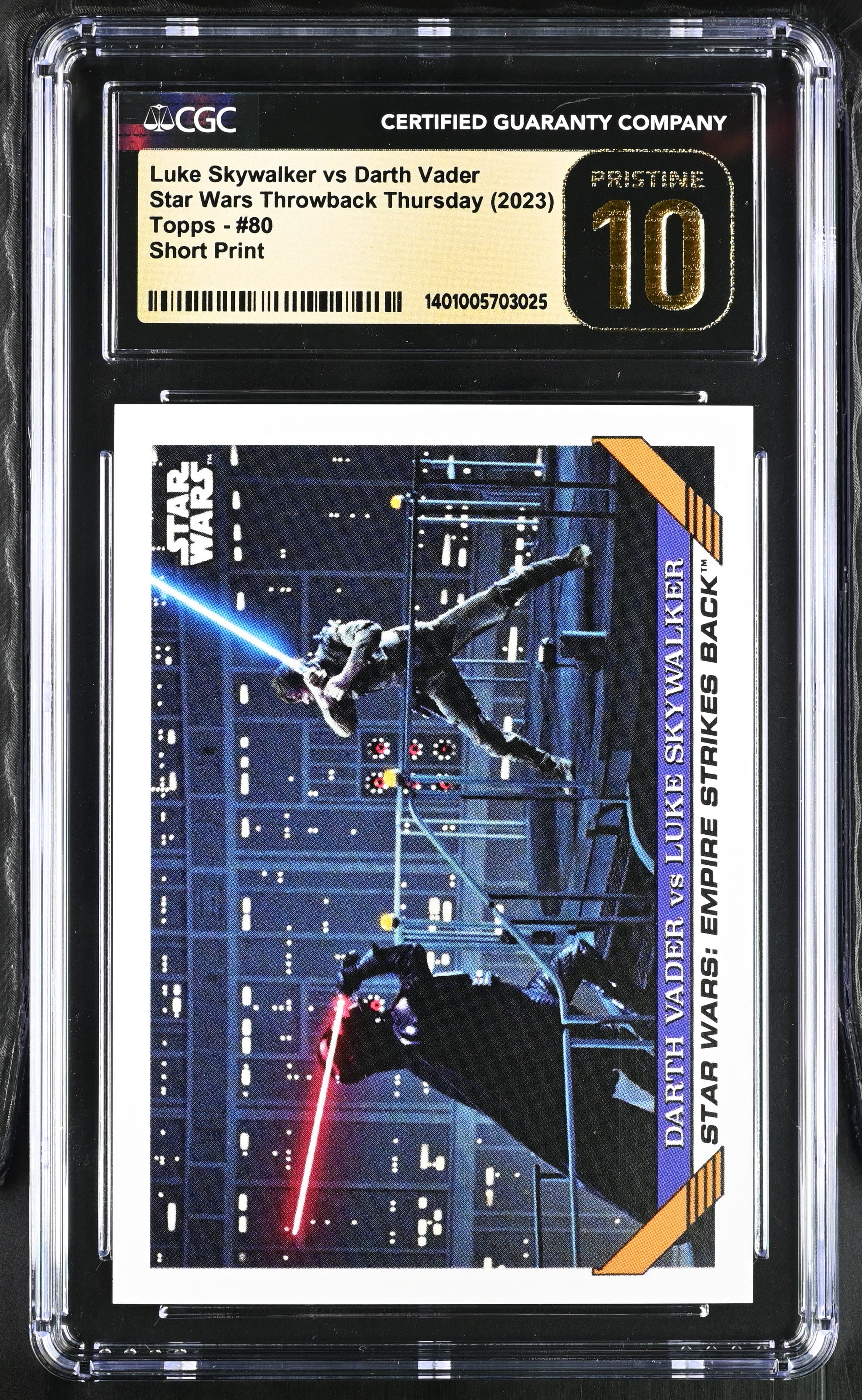 Star Wars Throwback Thursday 2023 Card #80 Luke Skywalker vs Darth Vader SP Graded CGC 10 Pristine