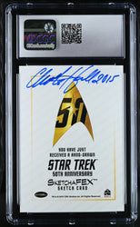 Star Trek TOS 50th Anniversary Sketch Card by Charles Hall from Amok Time Graded CGC 9 Mint
