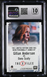 X-Files Season 10 & 11 Autograph Card Gillian Anderson as Dana Scully Graded CGC 9 Mint