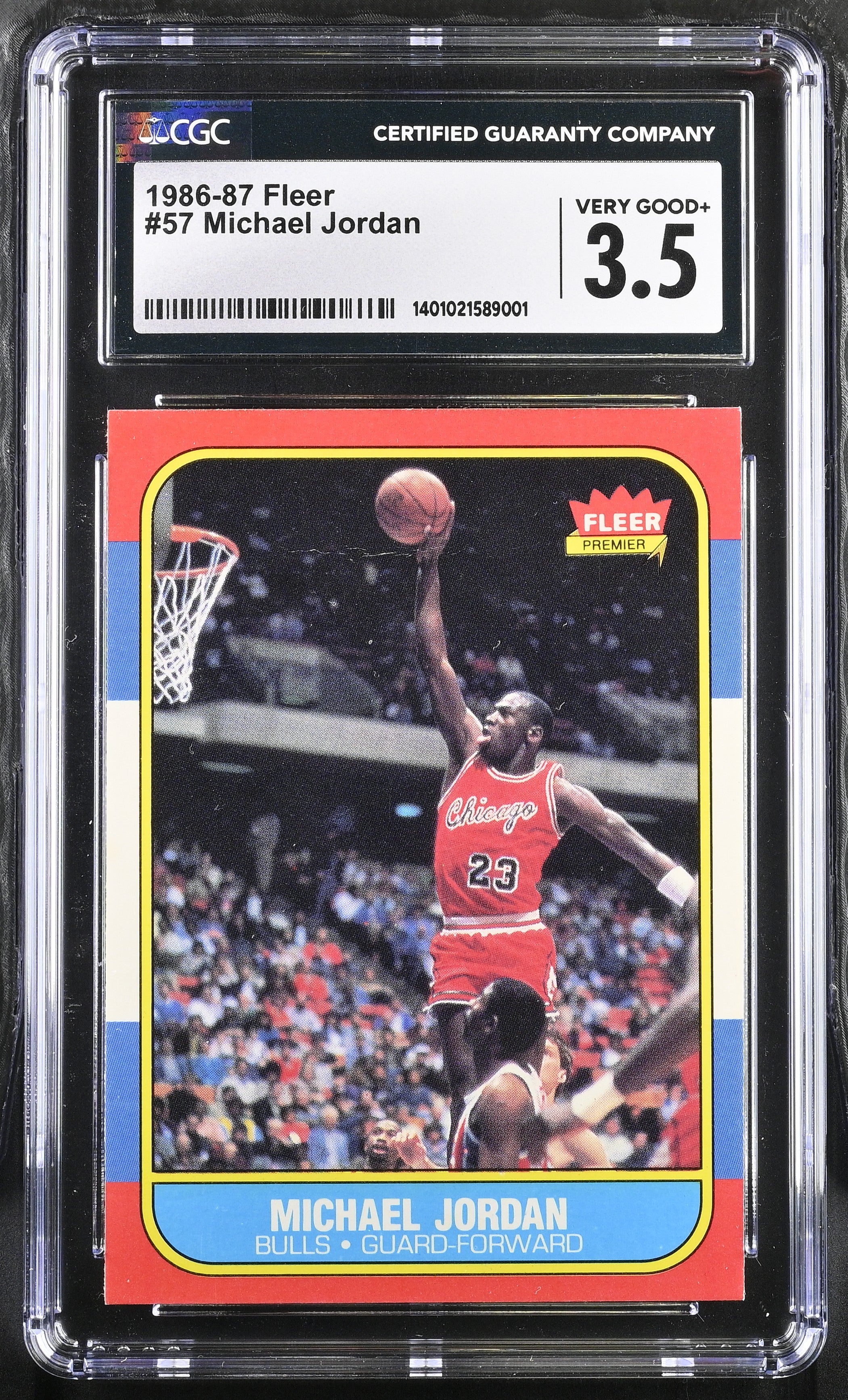 Basketball 1986-87 Fleer 57 Michael Jordan Graded CGC 3.5 Rookie Card