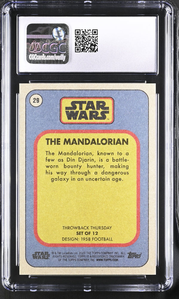 Star Wars Throwback Thursday 2023 Card #29 The Mandalorian SP CGC 10 Gem Mint