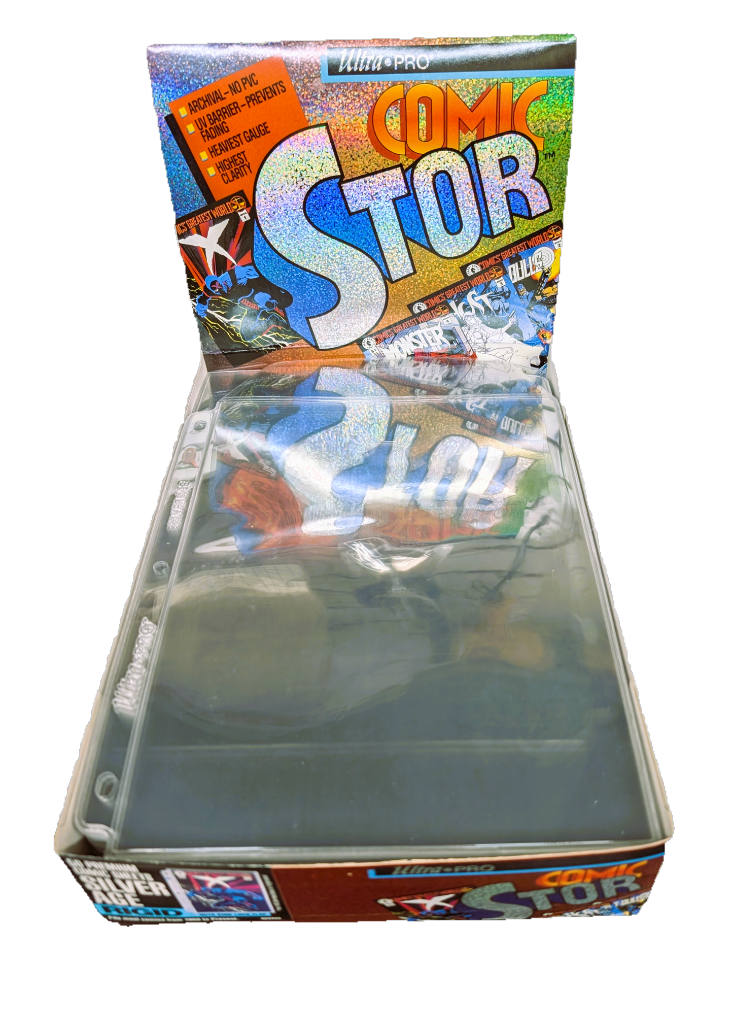 Vintage (1990's) Ultra PRO Silver Rigid 3 Ring Binder Comic Book Sleeves - 50 Count Box
