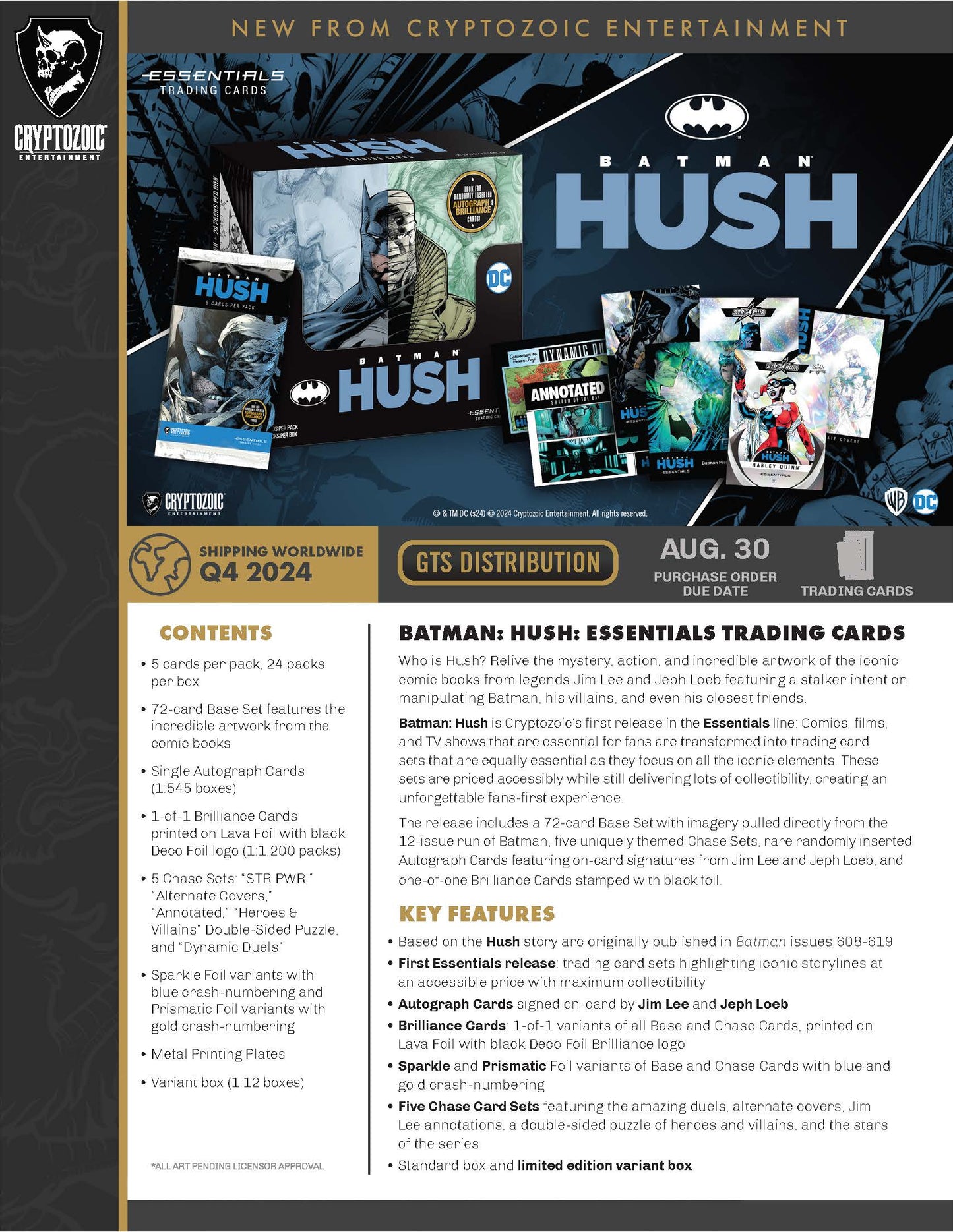 2025 Cryptozoic Batman Hush Essentials Trading Card Box