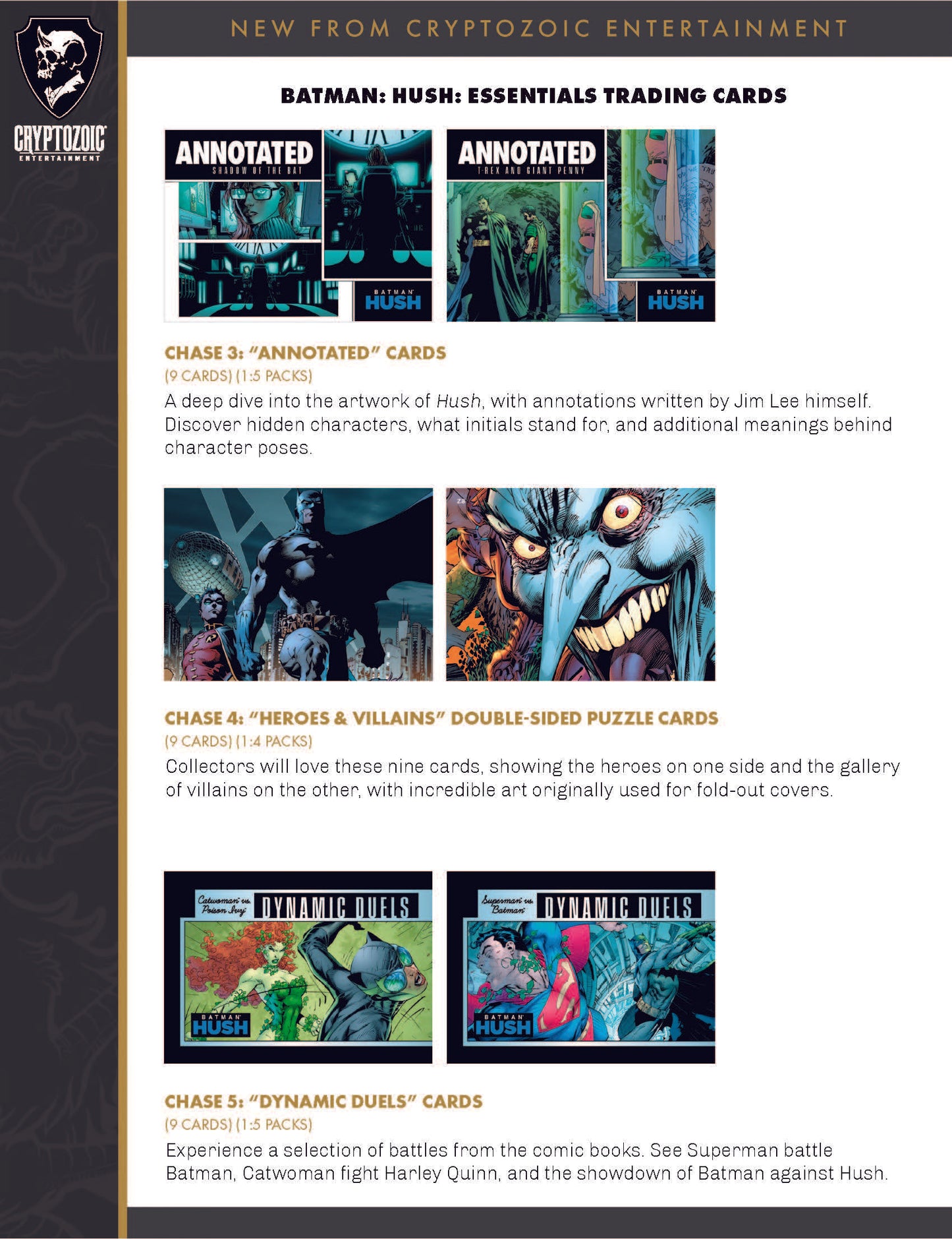 2025 Cryptozoic Batman Hush Essentials Trading Card Box